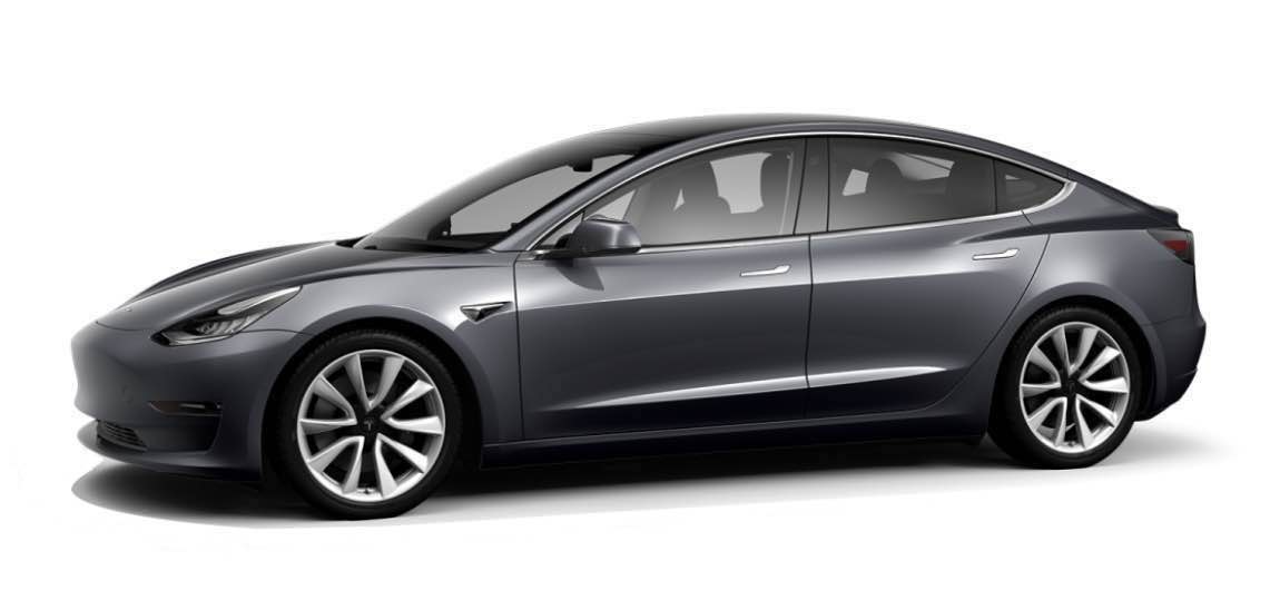 Tesla modèle 3 grise de Chauffeur Djems